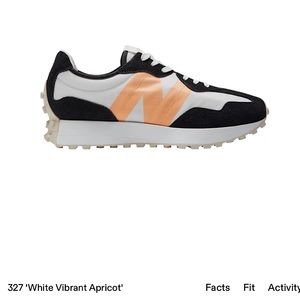 NEW BALANCE “ WITH BOX “ — ‘327 White Vibrant Apricot, Size US W 10 | M 8. B&W